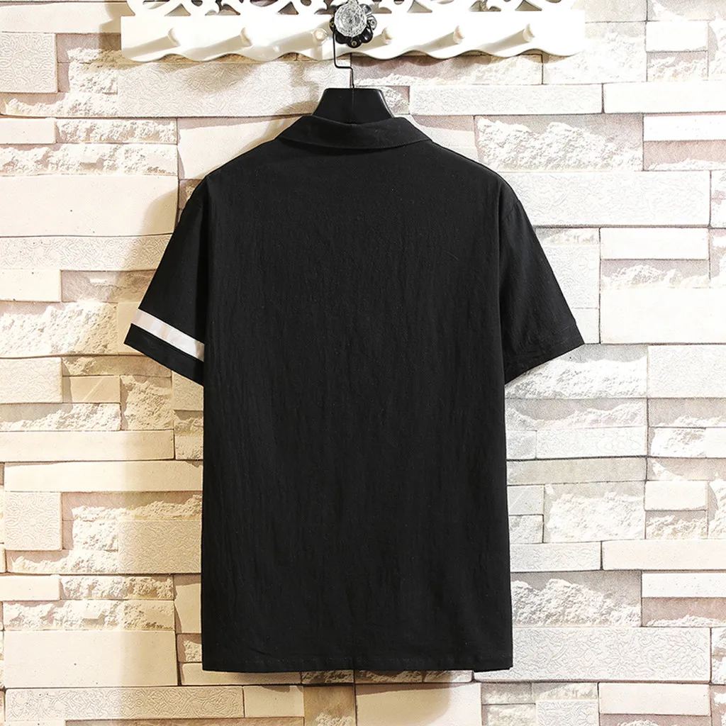 Новая мужская футболка с отворотом черно белая спортивная большого размера