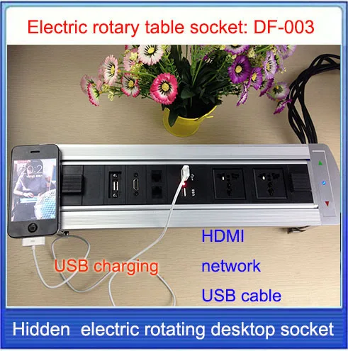 HDMI RJ45 электрическая вращающаяся настольная розетка/Скрытая/Мультимедийная USB