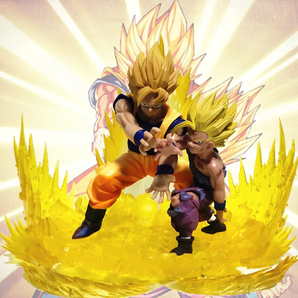 Аниме Dragon Ball Z Сон Гоку Гохан фигурки отец сын игрушка kamehameha Dragon Ball Супер фигурка игрушки