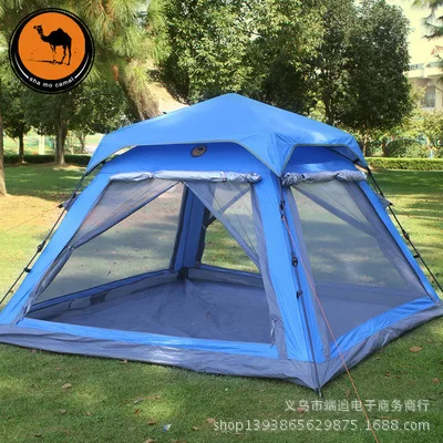 Genuine Camel outdoor tent automatic spinning four-door double tent camping