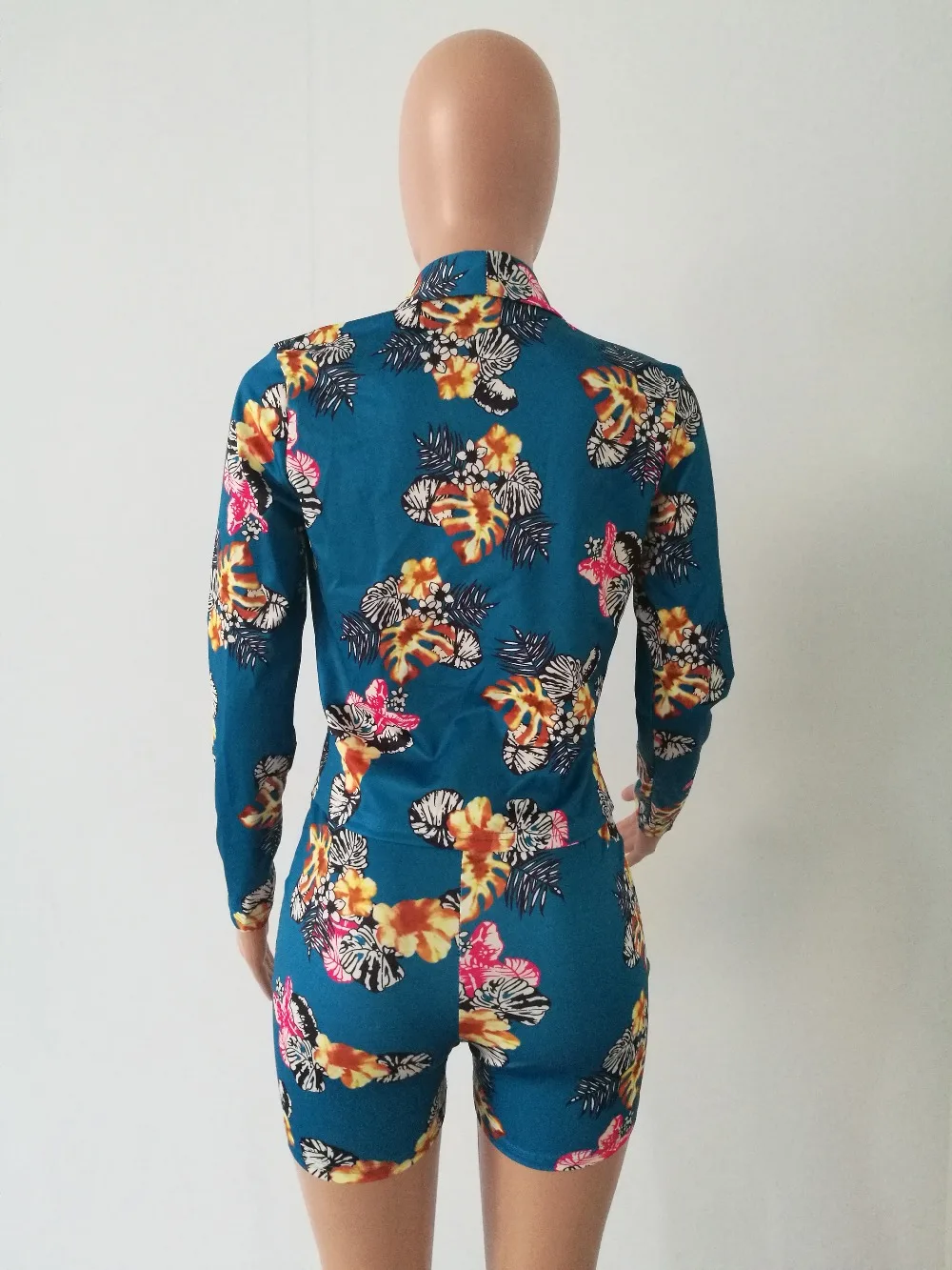 2018 women two pieces shorts set Spring Autumn long sleeve print Western outfits elastic waist girls suit sets QM-TE3112 | Женская