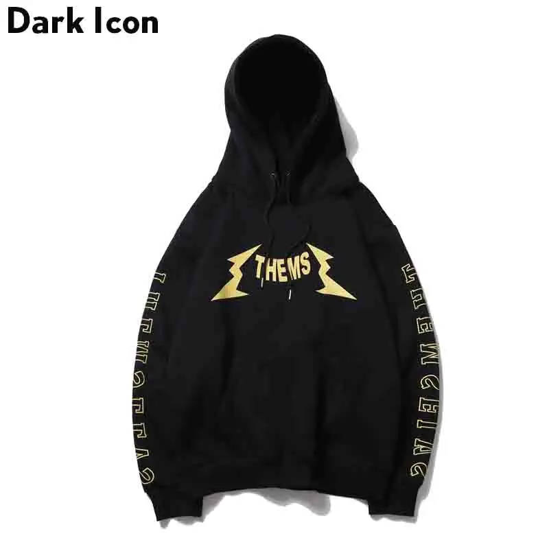 Темно значок Psychommunity Забавный печатных для мужчин Толстовка флисовый пуловер