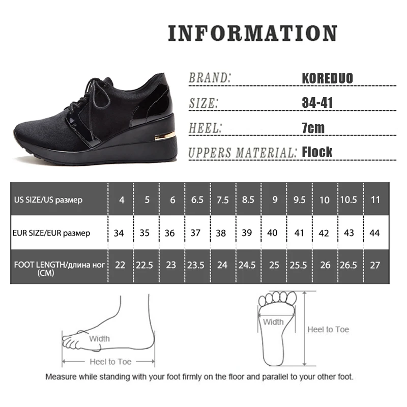 KOREDUO Designer Women cow suede Ankle Boots Female High Top Platform Lace up Wedge heels Sneakers Casual Shoes Bottes mw | Обувь