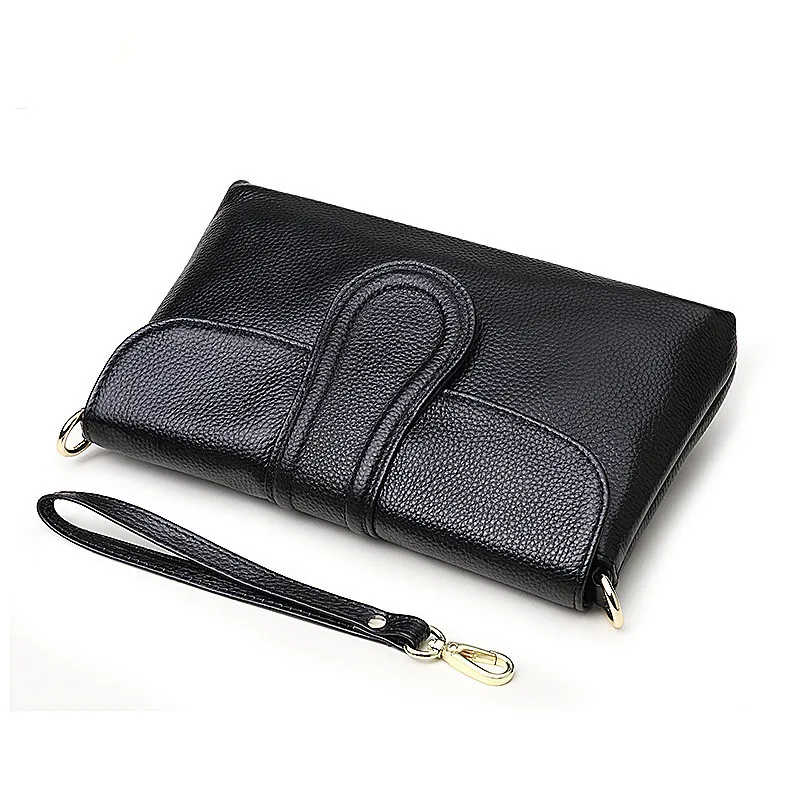 HMILY женская сумка из натуральной кожи клатч для женщин горизонтальная через