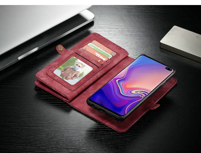 CaseMe кошелек на молнии для телефона samsung Galaxy Note 10 многофункциональные съемные чехлы для карт Galaxy S8 S9+ Note 8 9 S10 e
