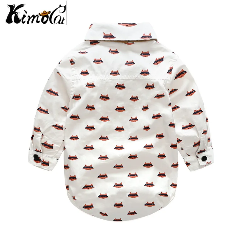 Kimocat new baby boy cartoon suit of and child gentleman's vest shirt three pieces |