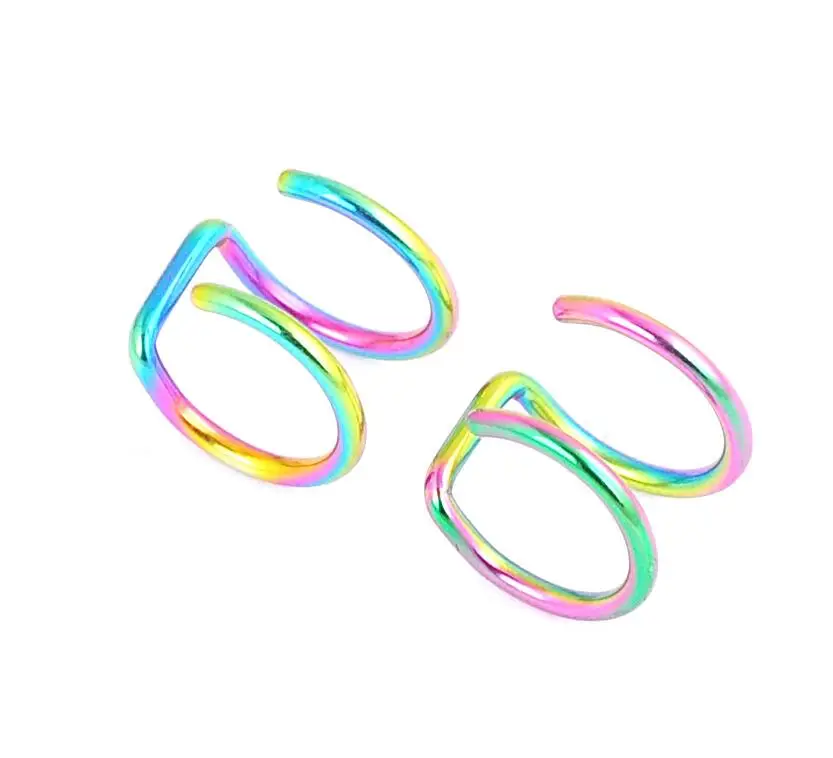 2pcs/lot Ear Clip- New Trendy Simple Cute Unique Unisex Hollow U Shape Cuff Earring No Piercing Gift Clip | Украшения и