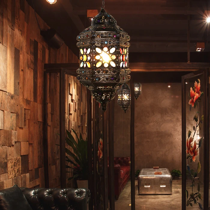 Богемия Металл Подвеска Лампа Бар свет фонаря Спальня Прихожая Ресторан Юго