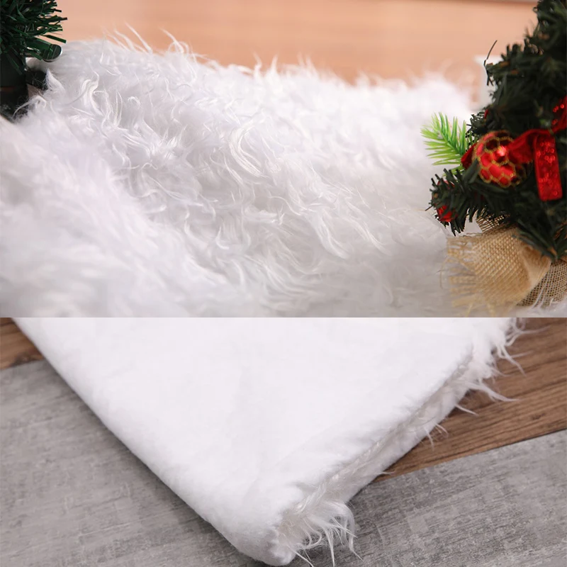 Зимние плюшевые Елки Юбка Base коврик крышка Рождеством дерево орнамент Санта