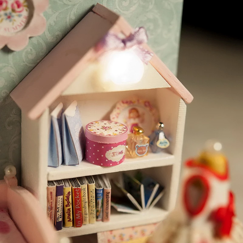 CUTEBEE кукольный дом Миниатюрный DIY кукольный домик с деревянная мебель для дома, игрушки для детей, подарок на день рождения H09