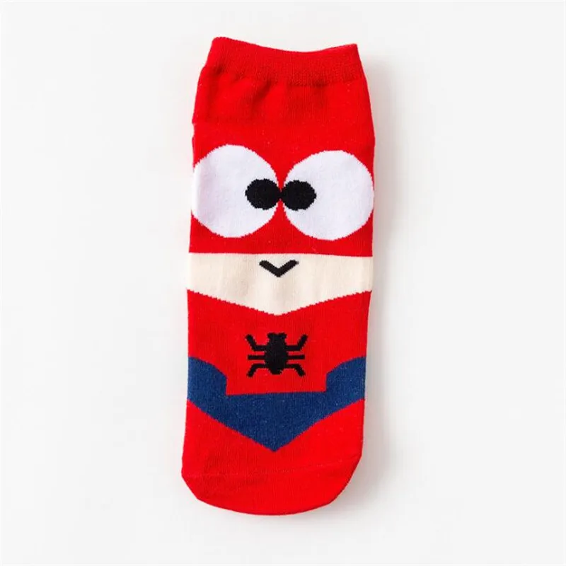 Новые носки с героями мультфильмов супергерой короткие Kawaii для мужчин