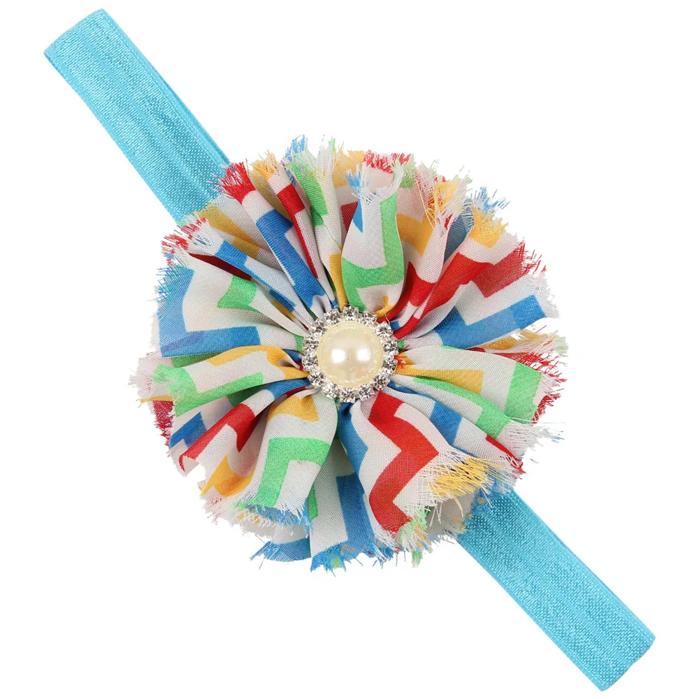 1 Piece MAYA STEPAN Children Girls Striped Handmade Flower Hair Head Band Accessories Baby Newborn Headband Headwear Headwrap | Мать и