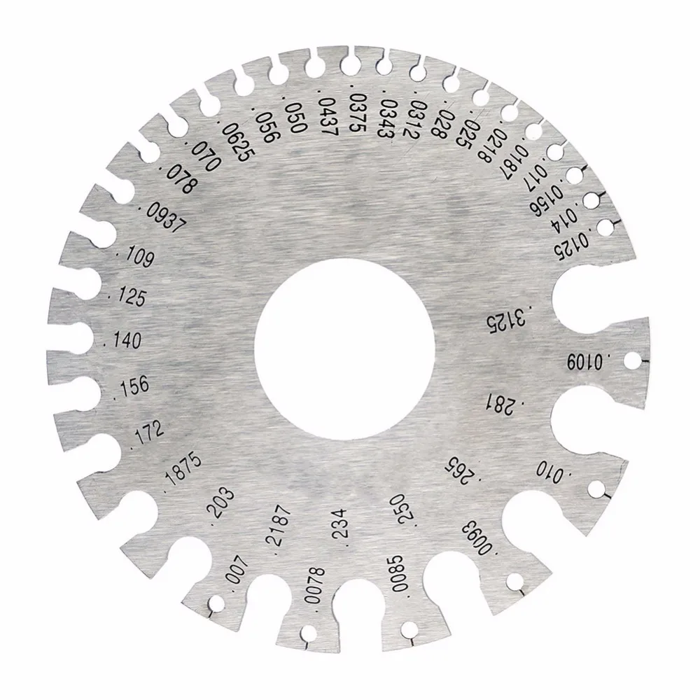 Flexsteel Stainless Steel Dual-Sided Non-Ferrous Wire Gauge 0-36 American Standard &amp Metric Sheet Metal And Thickness | Инструменты