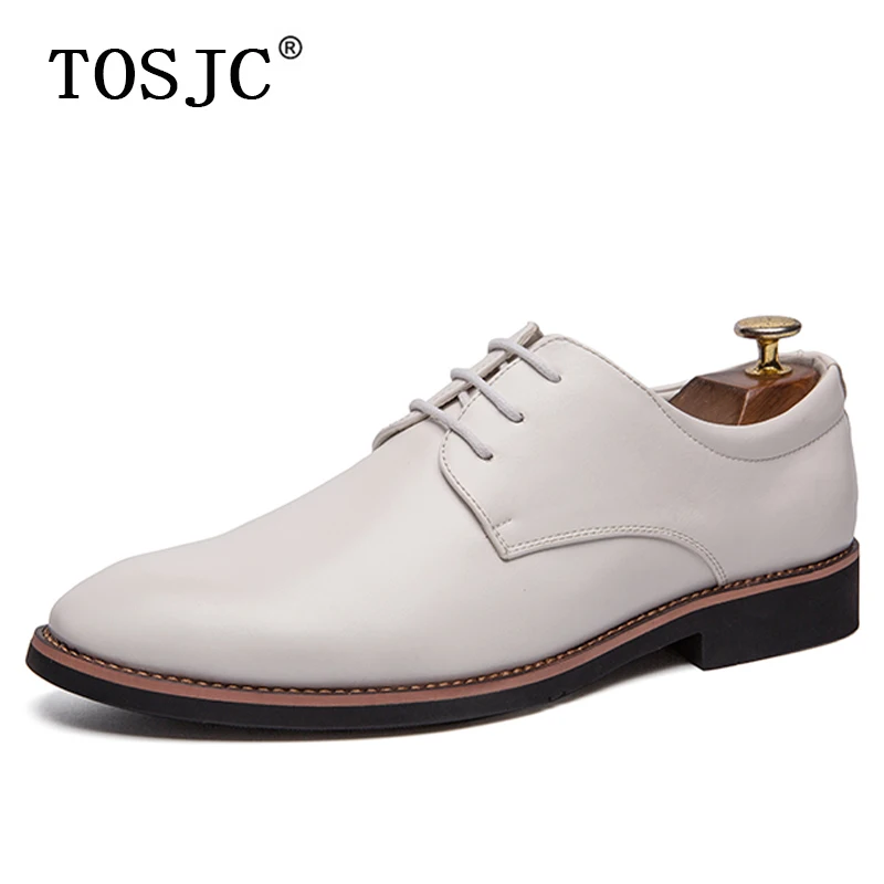 TOSJC/мужские туфли-Дерби из спилка; сезон весна; модные туфли на шнуровке; мужские однотонные оксфорды; роскошные свадебные туфли в деловом стиле