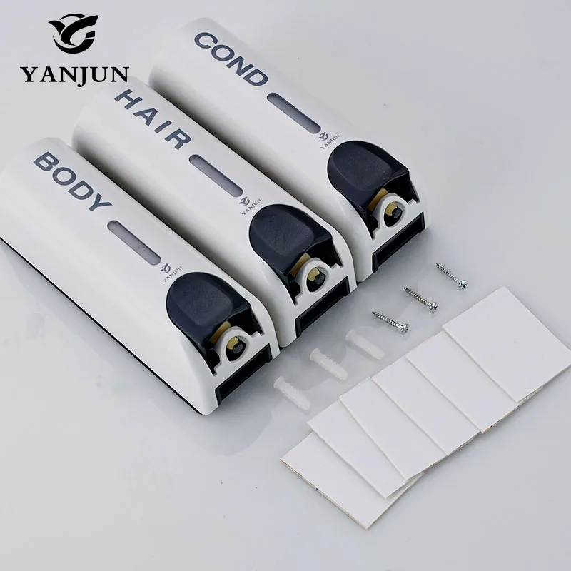 Yanjun ручной диспенсер для жидкого мыла с тремя насадками душа шампунь дозатор