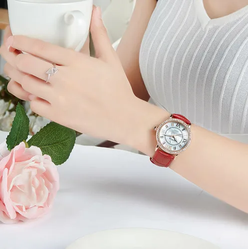 Аутентичные марка роскошные Швейцарские кварцевые женские часы не механические