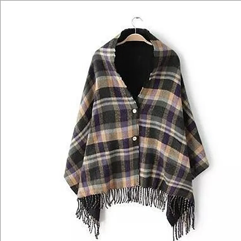 [FEILEDIS]2017 Женская осенне-зимняя новая шаль на пуговицах одноразовый кашемировый