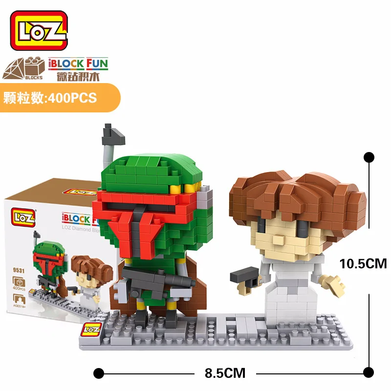 LOZ Diamant Blocs фигурка Noir Serie Leia Organa Solo Princesse Chiffres мини Brique Assemblee Batiment Jouets|mini figures princess|mini