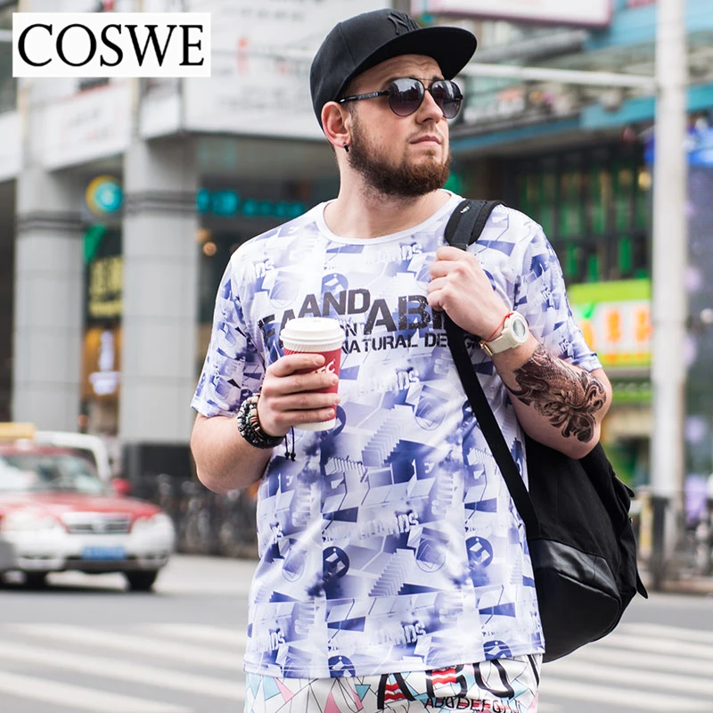 Coswe 6xl летние шорты футболки Для мужчин 3D печатных Единорог черная футболка плюс