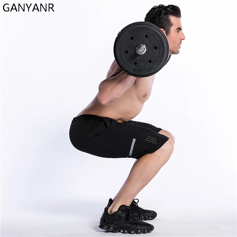 GANYANR шорты для бега Для мужчин баскетбол спортивные Леггинсы Gym Виды спорта волейбол Футбол одежда футбол Crossfit теннис обучение сексуальные