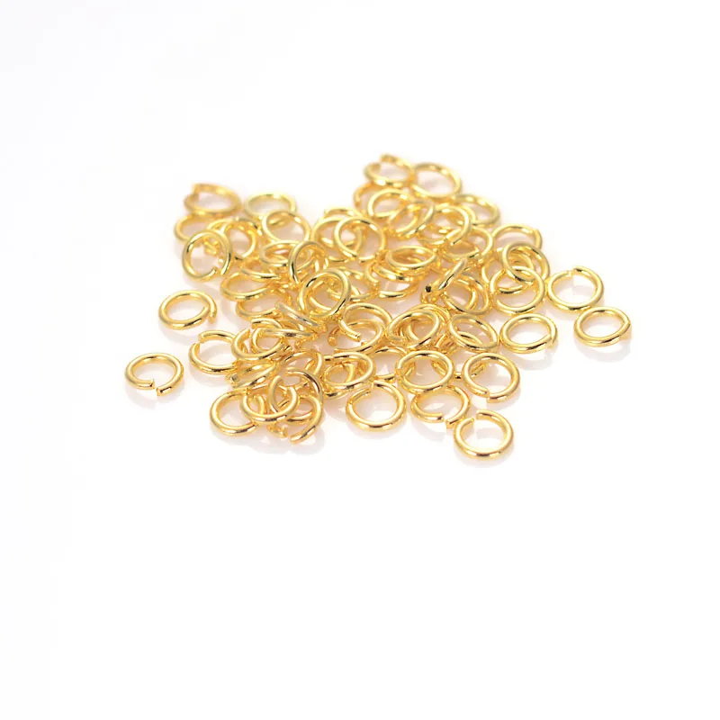 0.6x4MM Gold Miasol, 200 шт./лот, серебрянное/золотое покрытие, прыгающие кольца с одной петлей, открытые прыгающие кольца и разрезные кольца для самостоятельного изготовления ювелирных изделий - Цвет: 0.6x4MM Gold