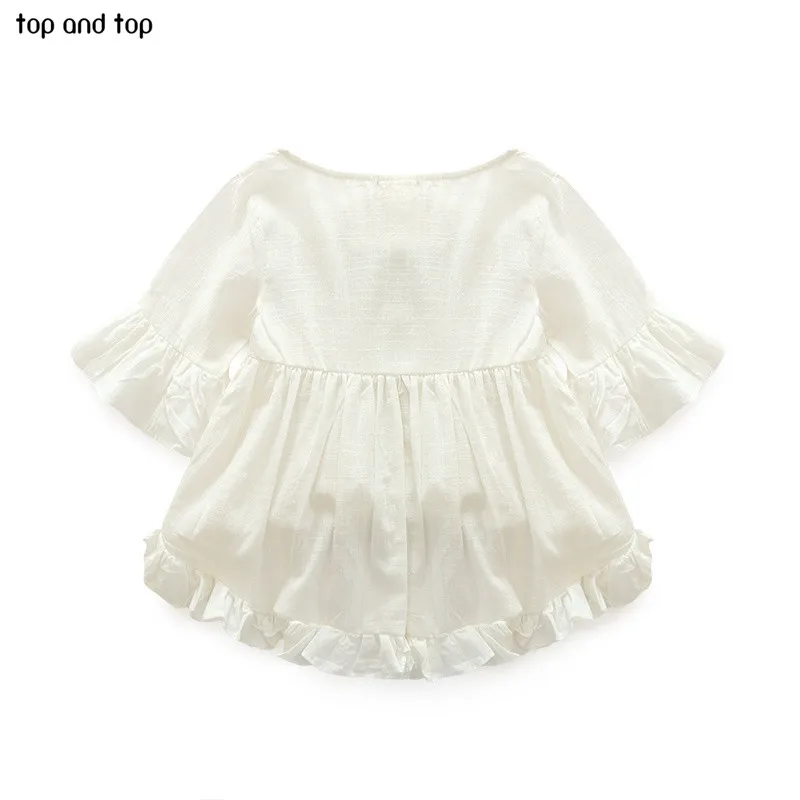 Топ и топ для девочек летние комплекты одежды детей хлопковая белая футболка с