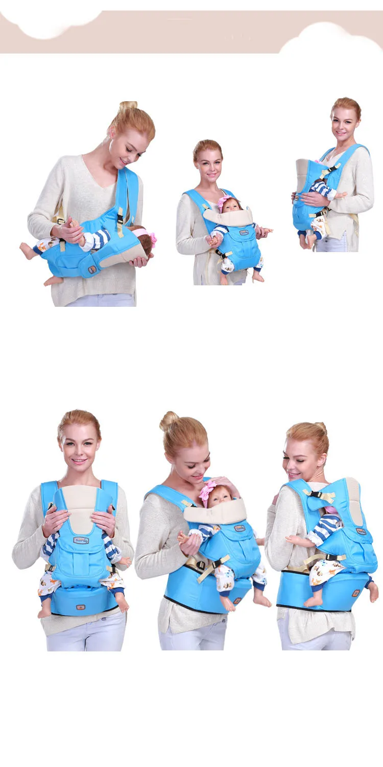 OLOEY Baby Carrier 7 в 1 для 0-36 м, эргономичный рюкзак на лямках для младенцев, Сумка с набедренным сиденьем, поясной ремень для новорожденных