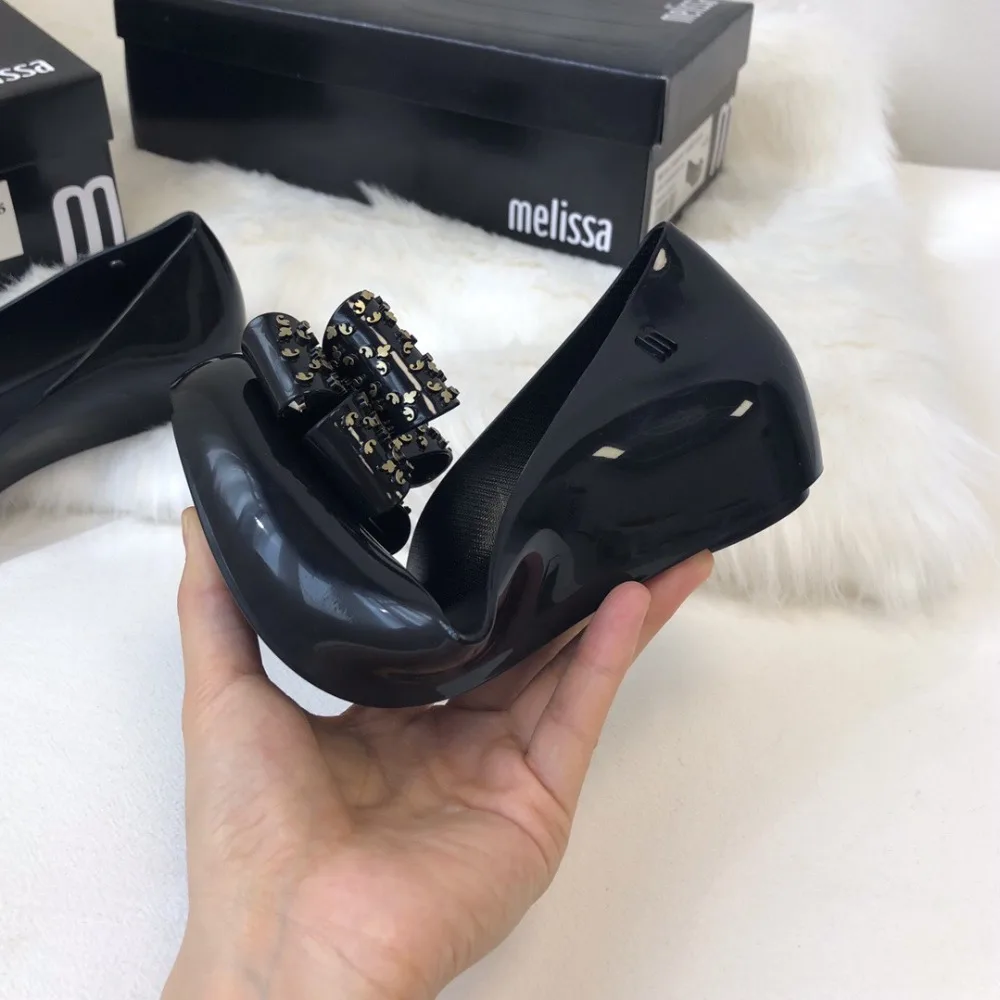 Melissa/женские сандалии с бантом Летние женские Женская обувь Melissa на нескользящей