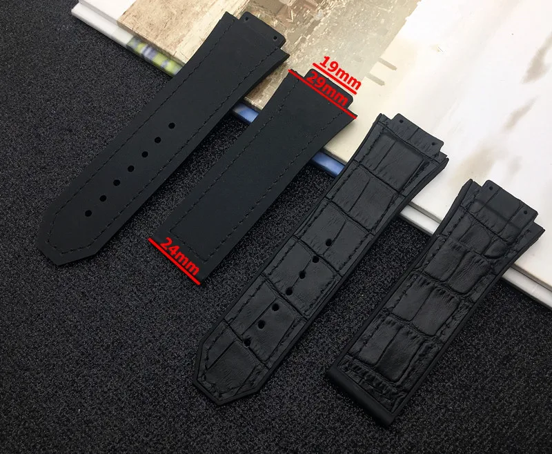Ремешок для часов из кожи Crazy horse резиновый браслет Hublot с пряжкой king power логотипом