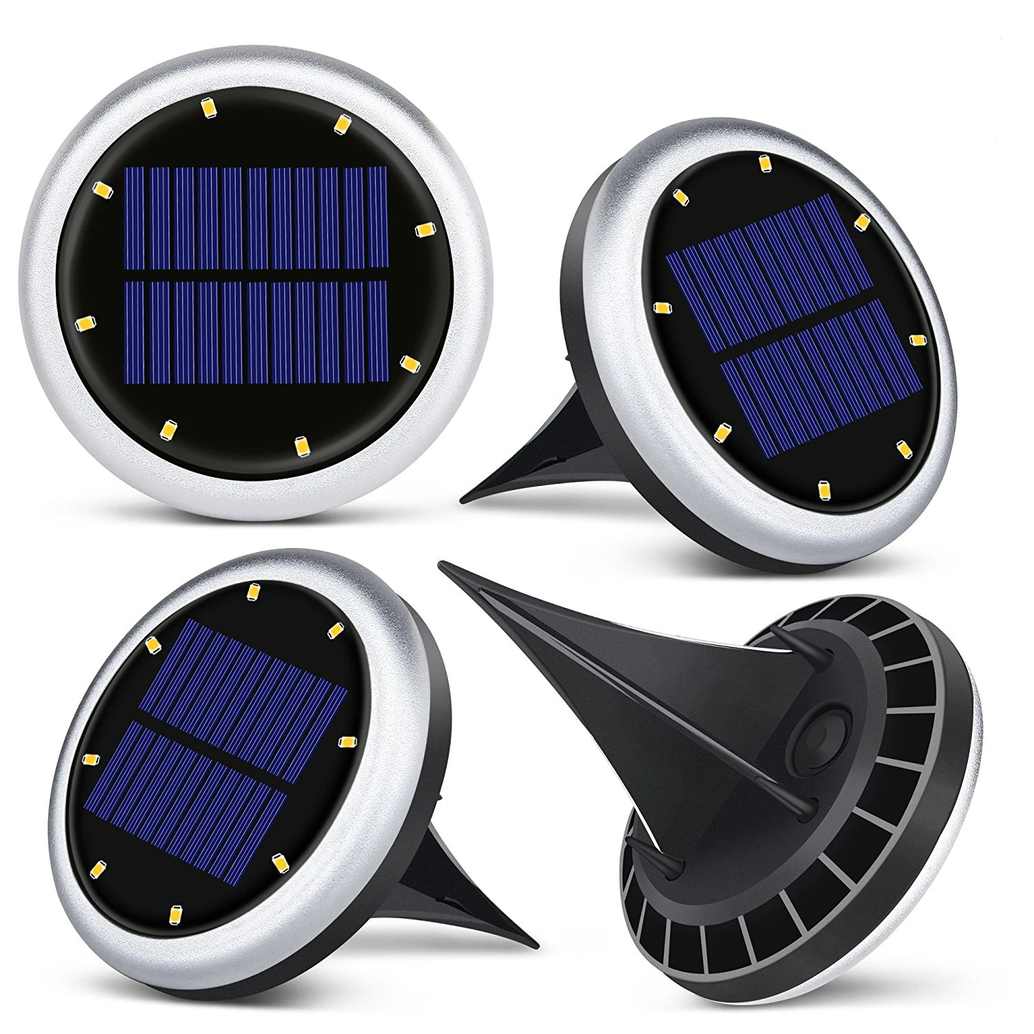 Новый 8LED Солнечный газон лампас заземленная лампа зарытый светильник садовый
