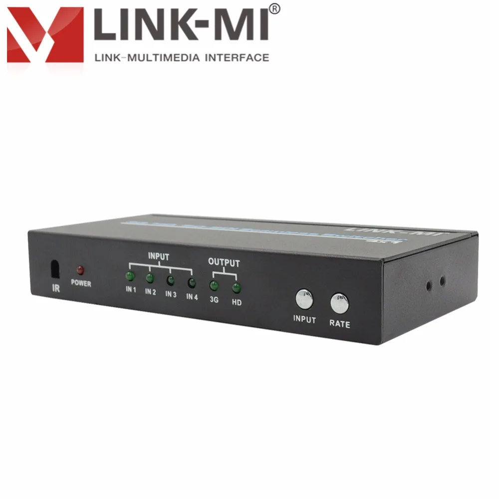 LINK MI S401 коммутатор SDI 4x1 3G/HD/SD бесшовный переключатель видеодистрибьютор BNC