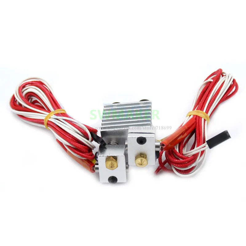 Hotend Silver Chimera набор hotend для экструзии V6 с двойной головкой j-Head 0 4 мм сопло 3D
