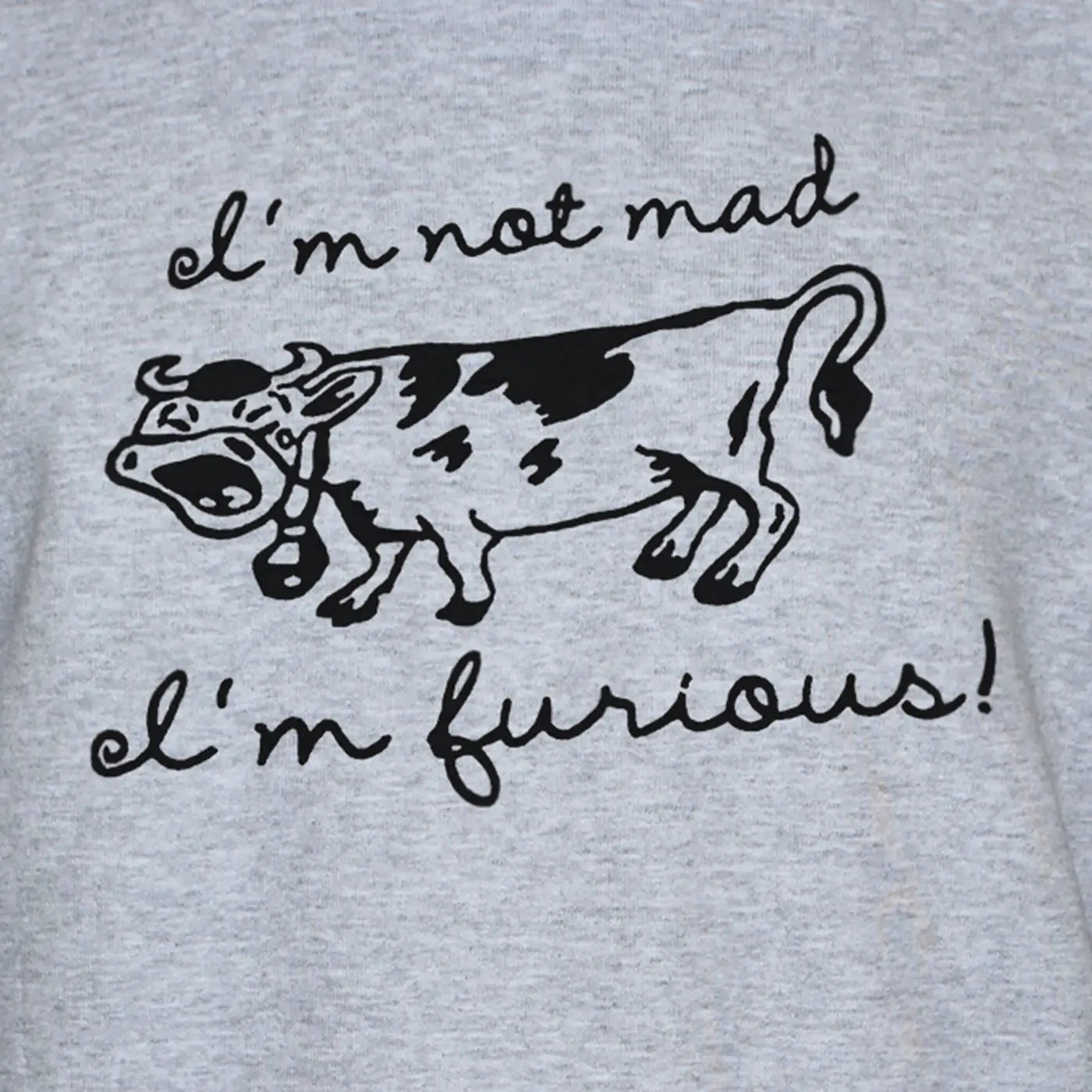 

Fashion Design Free Shipping Funny Feminist Mad Cow T Shirt Printed Graphic Retro Gyms Tee Size S M L XL Print Round Neck Man