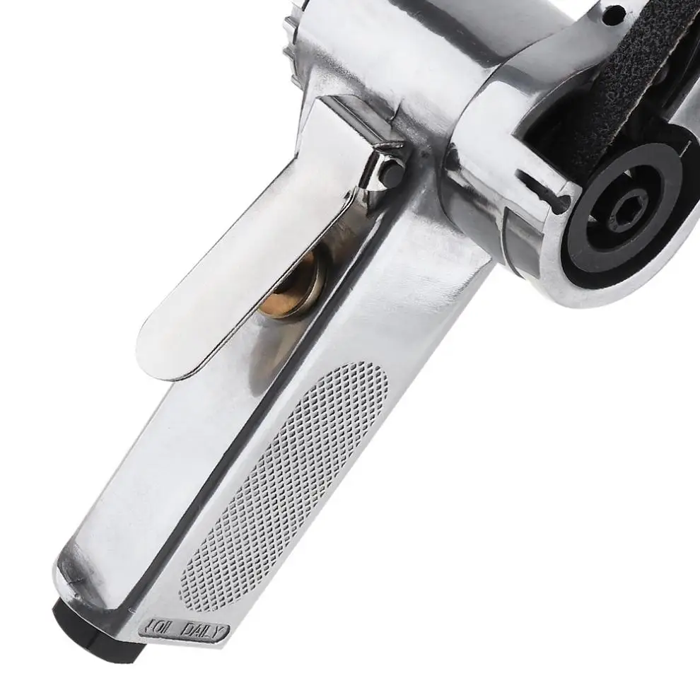 

7100 10mm Pneumatic Air Belt Sander Drawing Machine Polishing Grinding Die-casting Aluminum Tools with 2pcs Sanding Belts