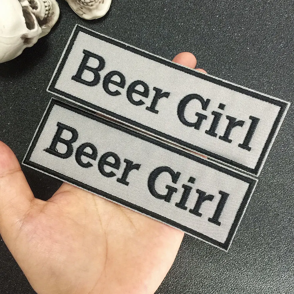 Beer Girl нашивка вышитая аппликация этикетка для шитья панк байкерские нашивки