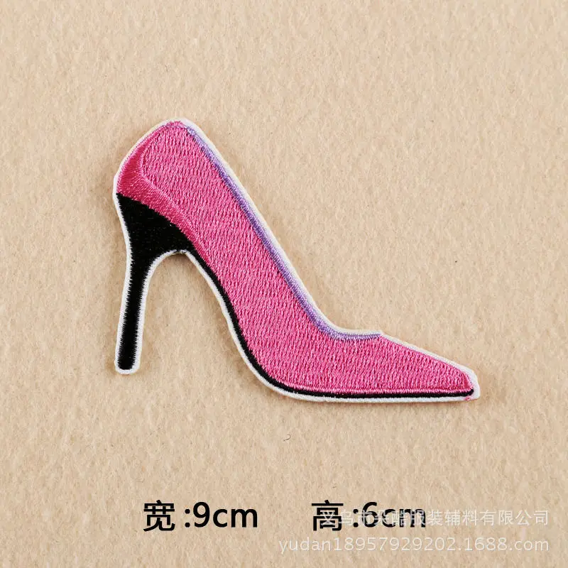 Мультяшные очки с утюгом на высоком каблуке Новинка вышитая одежда нашивка для