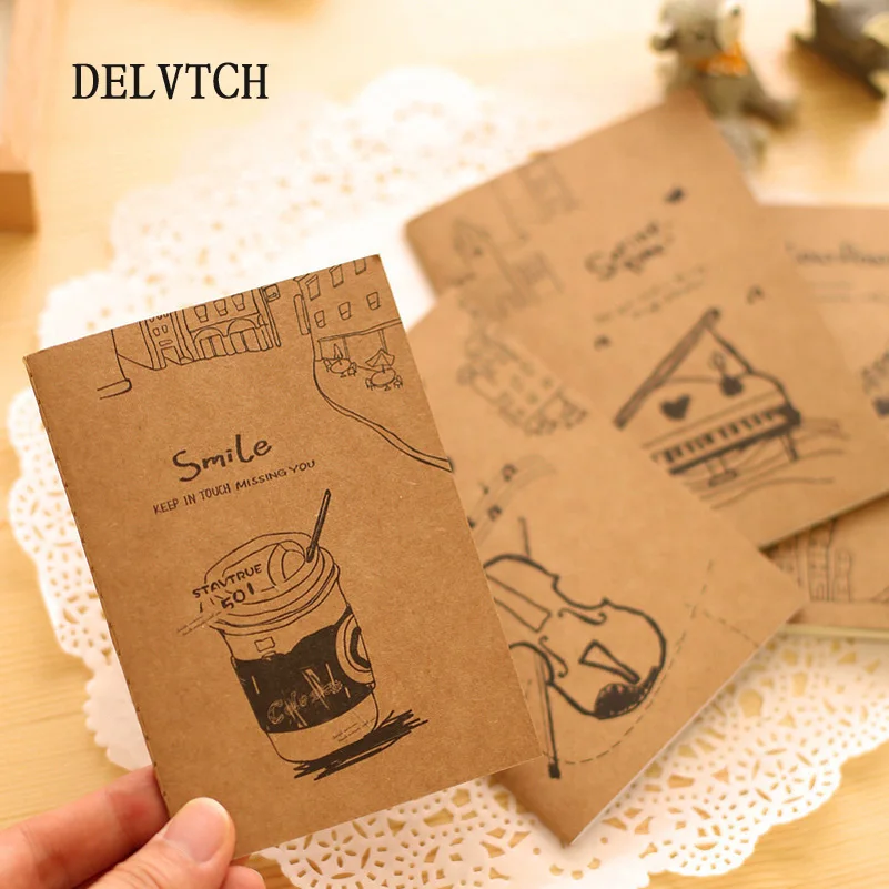 DELVTCH 4 шт./компл. новый мультфильм Тетрадь книги канцелярские принадлежности