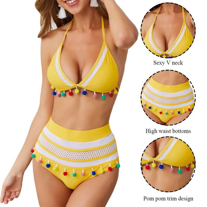 2019 Сексуальный Держатель бикини с вырезами стринги ретро сетчатый купальный