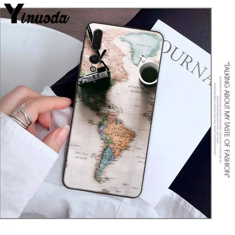 Защитный чехол Yinuoda для путешествий в мире с картой самолета huawei P9 P10 Plus Mate9 10 Mate10