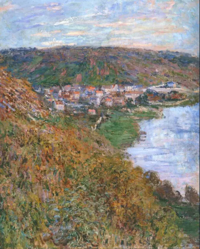 

High quality Oil painting Canvas Reproductions View over Vetheuil (1880)By Claude Monet hand painted