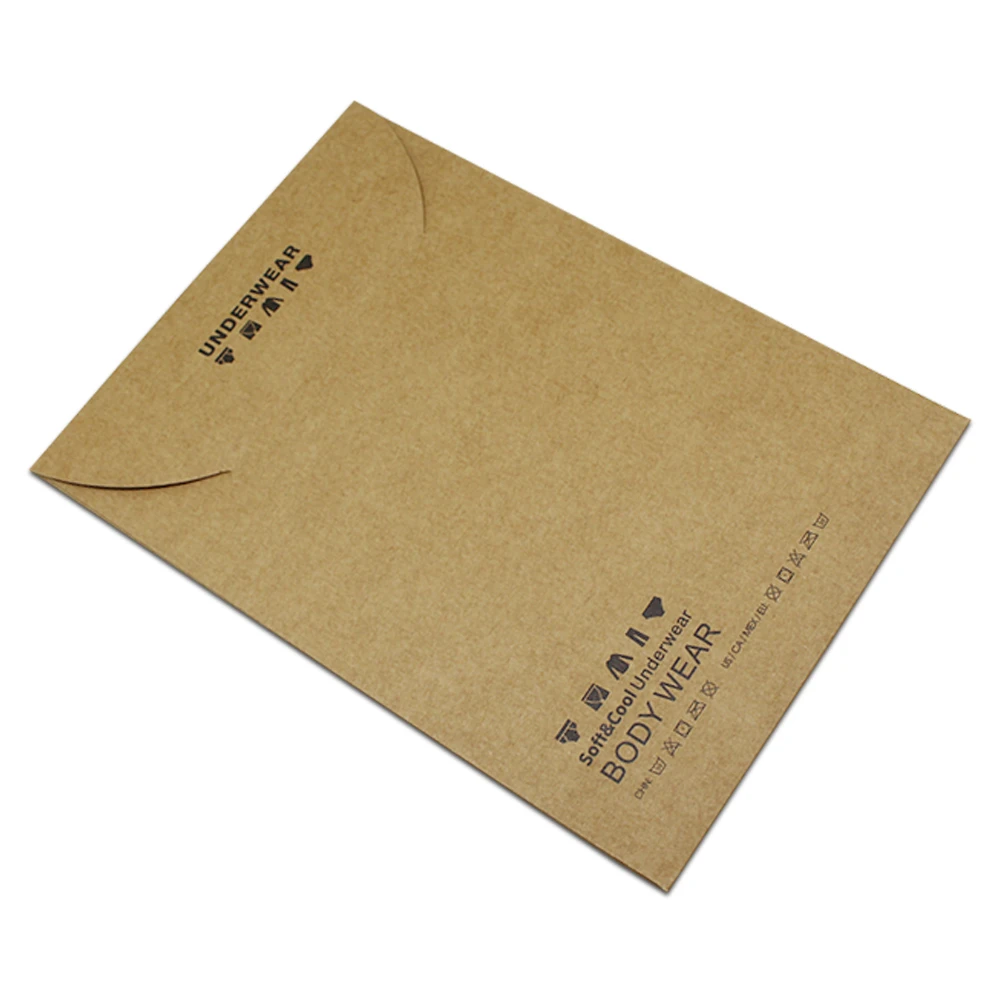 30 шт./лот крафт бумага коричневый выдалбливают мешок для нижнего белья/нижнее