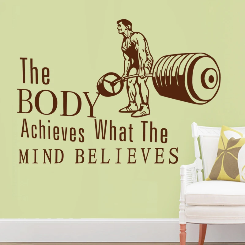 Автомобильная наклейка для бодибилдинга штанга постеры с именем мышц виниловая