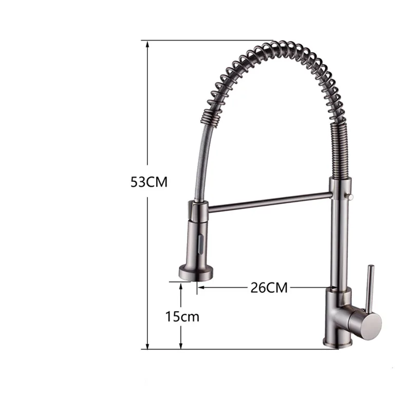 Senducs черный пружинный выдвижной кухонный смеситель качественный латунный