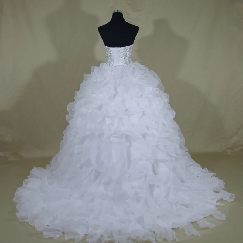 QQ Lover 2021 New Ruffles Ball Gown Wedding Dress Bridal Luxury Beaded Custom-made | Свадьбы и торжества