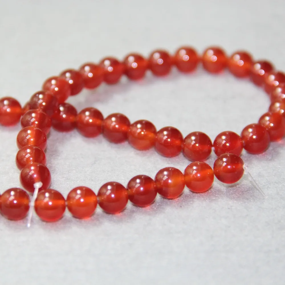 Trendy Accessory 8mm Fashion New Red Carnelian Beads Round Loose DIY Semi Finished Stones 15inch Jewelry Making Design Wholesale | Украшения