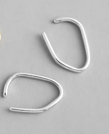 Silver F.I.N.S серьги-Клипсы из стерлингового серебра, стекируемые, модные простые серьги-манжеты, 925 серебряные клипсы, серьги без пирсинга, клипсы для ушей - Окраска металла: Silver