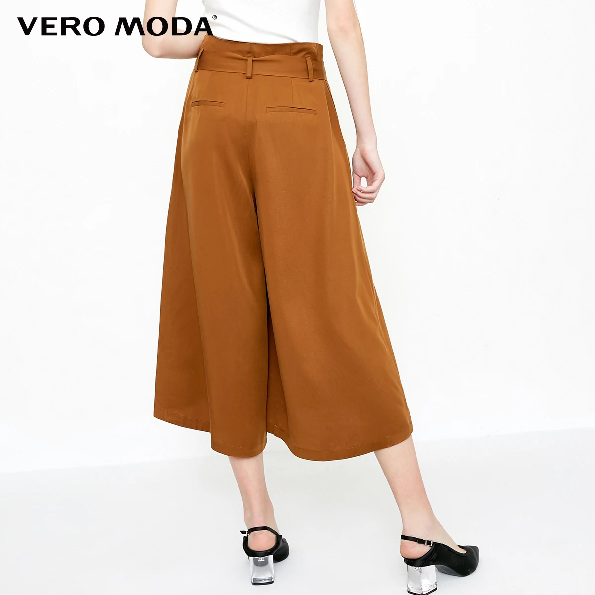 Vero Moda женские весенние и летние 2019 свободные широкие укороченные брюки | 31826J516