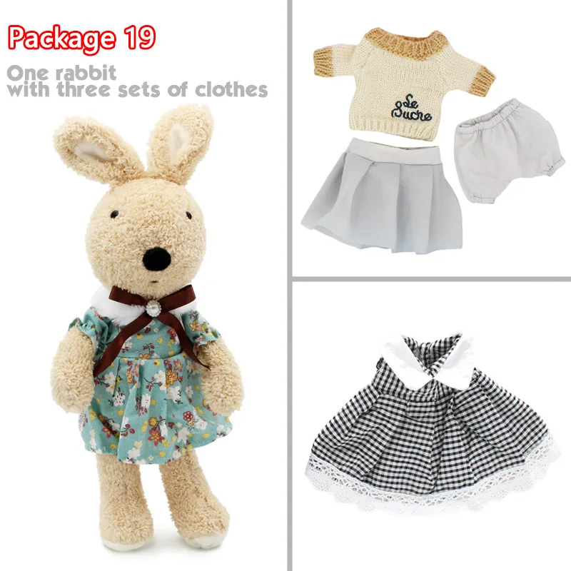 package 19 Kawaii le sucre кролик плюшевые куклы и мягкие игрушки brinquedos хобби для детей девочек мягкие детские игрушки - Цвет: package 19