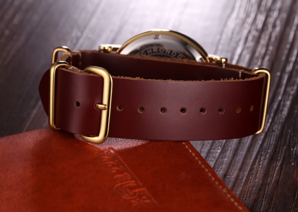 Высококачественные оригинальные новые мужские часы золотые черные повседневные