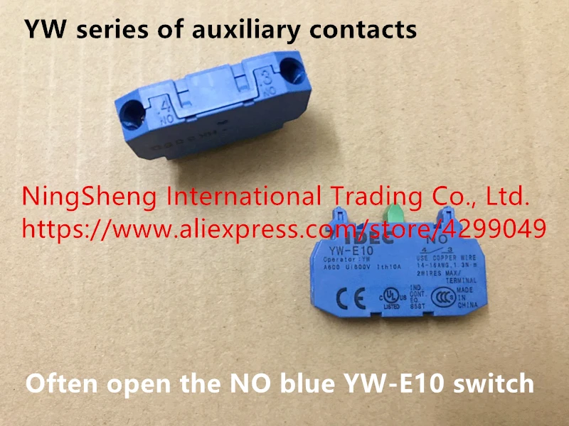 

Original new 100% YW series of auxiliary contacts often open the NO blue YW-E10 switch